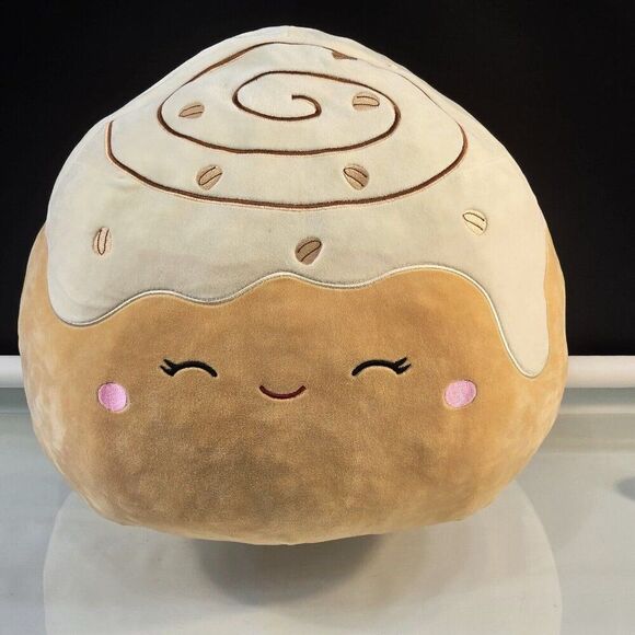 Squishmallow Chanel the Cinnamon Roll Bun Food Squad 16 in Plush Kellytoy - Picture 1 of 7